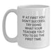 Funny White Coffee Mugs Gifts from Men and Women to Teacher on Graduation Unique Gifts - Main