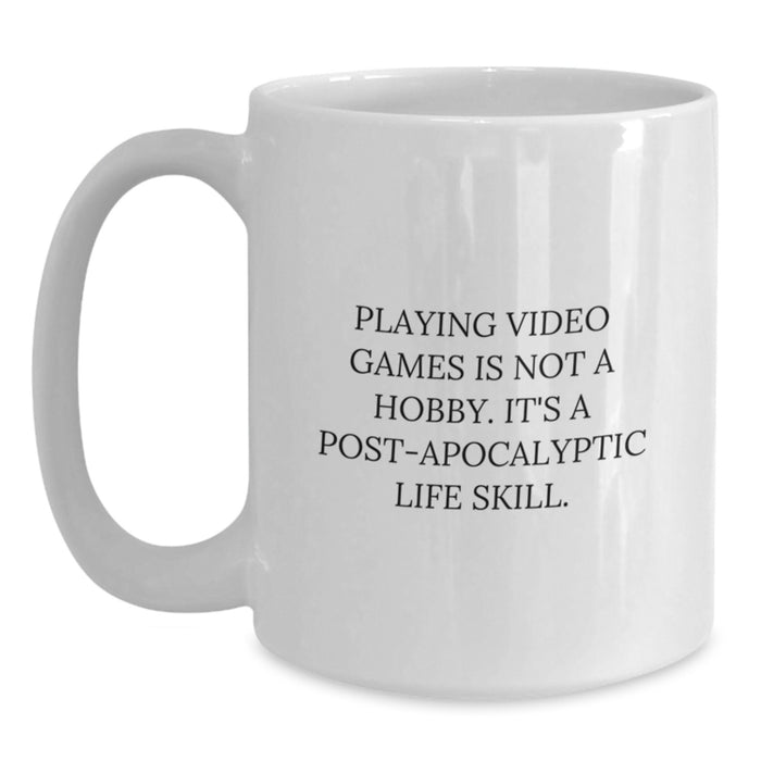 Funny Playing Video Games White Coffee Mugs Gifts from Friends for New Graduates - Main