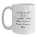 Funny Sewing Gift for Sewing Enthusiasts, White Coffee Mug with Inspirational Quote for Graduation Unique Gifts from Family to Friends - Main