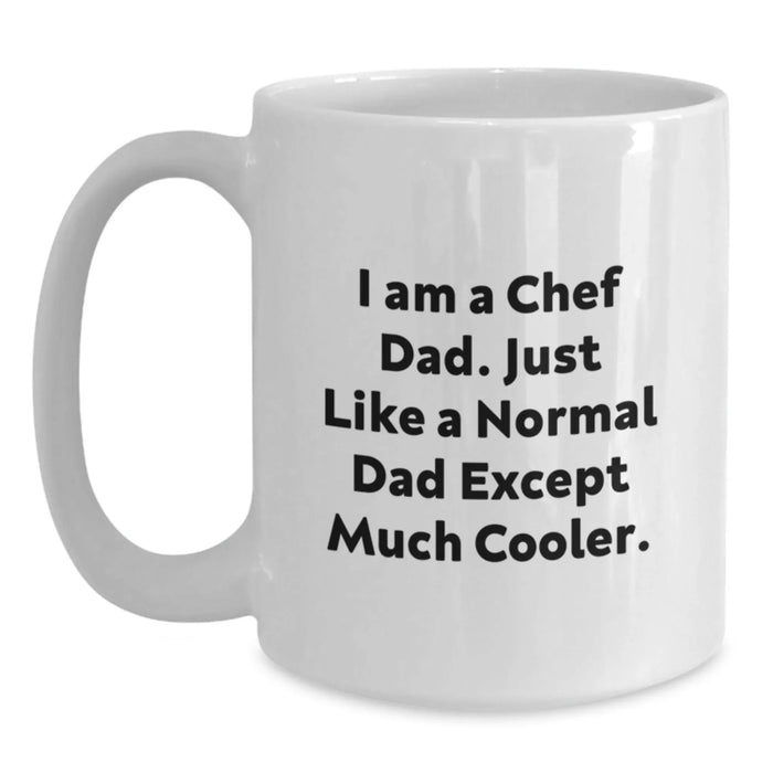 Funny Chef Dad White Coffee Mug Gifts for Men Friends Family Birthday Unique Presents from Dad - Main