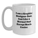 Funny Graphic Designer Dad Gifts for Men, Unique White Coffee Mug for Graduation, 'I Am A Graphic Designer Dad...' - Main
