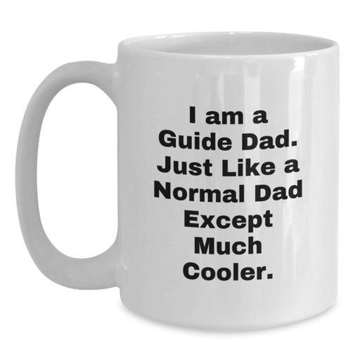 Funny Guide Dad Gifts, White Coffee Mugs for Graduation Day from Friends, Family, or Men, Perfect for Guide Enthusiasts, Cute White Coffee Mug, White Ceramic Coffee Mug Made in the USA - 11oz or 15oz - Main