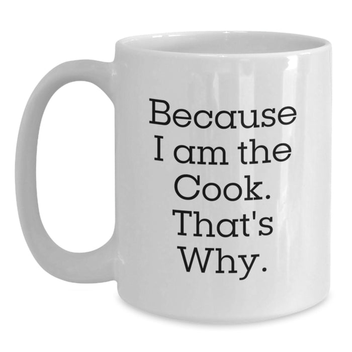 Funny Cook Gifts for Men, Women, Friends from Family, Inspirational White Coffee Mug for Graduation Unique Gifts - Main
