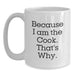 Funny Cook Gifts for Men, Women, Friends from Family, Inspirational White Coffee Mug for Graduation Unique Gifts - Main
