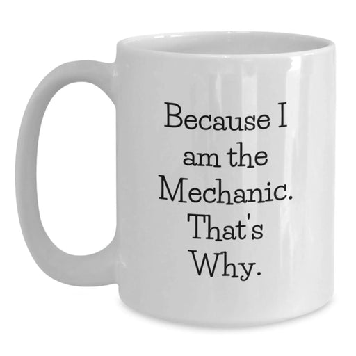Funny Mechanic Gifts, Unique White Coffee Mugs for Valentine's from Men to Mechanic Friends - Main