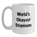 Funny Stepmom Gifts from Mom, Unique White Coffee Mug, Okayest Stepmom, Graduation - Main