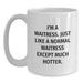 Funny Waitress Gifts for Men Women Friends Christmas Unique White Coffee Mugs from BFFs - Main