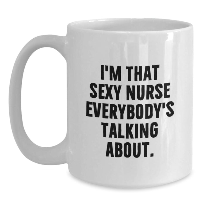 Funny Nurse White Coffee Mug Gifts from Men for Women Friends Coworkers Family Graduation Unique Gifts - Main
