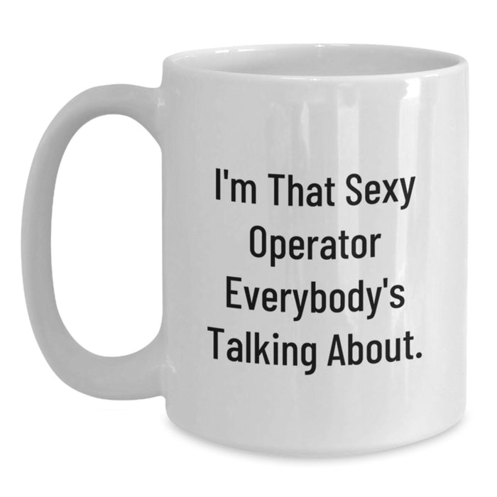 Funny Operator Gifts for Men - White Coffee Mug - Main