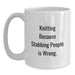 Funny Knitting White Coffee Mugs Gifts from Friends for Graduation Unique White Coffee Mugs - Main