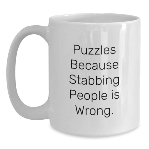 Funny Puzzles White Coffee Mug for Puzzles Lover Gifts from Friends to Puzzles Enthusiasts - Main