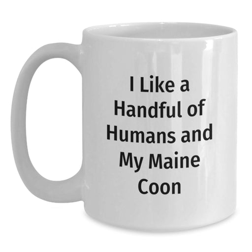 Funny Maine Coon Cat White Coffee Mug Gifts from Friends for Graduation Unique - Main