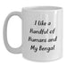 Funny Bengal Cat Lover Gifts from Women, Unique White Coffee Mug for Bengal Cat Enthusiasts, I Like A Handful Of Humans And My Bengal Graduation Unique Gifts - Main