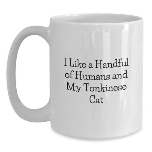 Funny Tonkinese Cat Gifts for Graduation Unique White Coffee Mugs for Humans Who Love Their Tonkinese Cat with Gifts from Friends and Family - Main