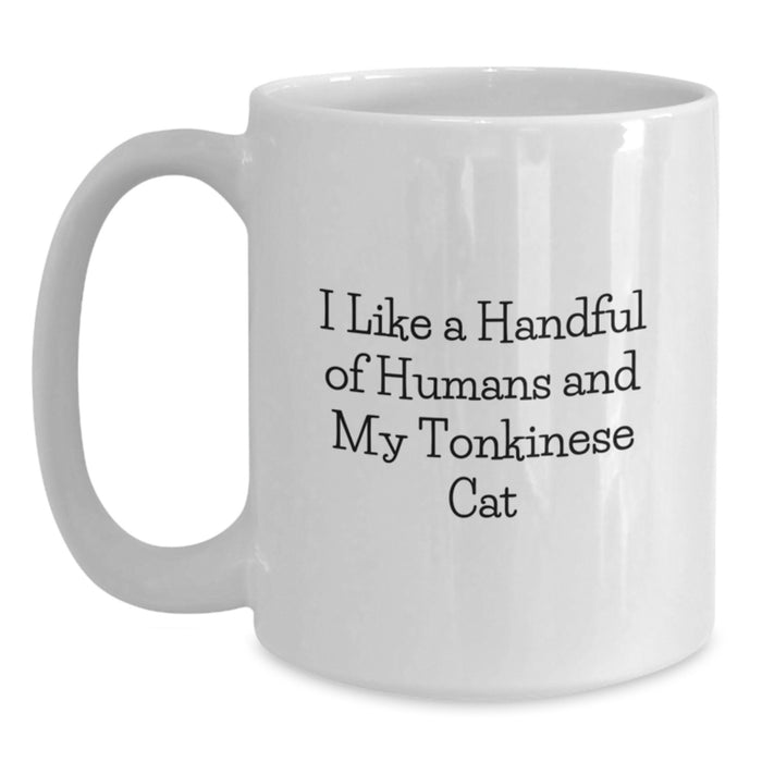 Funny Tonkinese Cat Gifts for Graduation Unique White Coffee Mugs for Humans Who Love Their Tonkinese Cat with Gifts from Friends and Family - Main