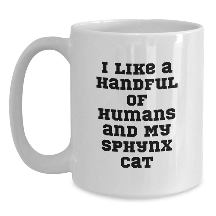Funny Sphynx Cat Lover Gifts from Family for Sphynx Cat Enthusiasts and Coffee Lovers Graduation Unique Gifts White Coffee Mug - Main