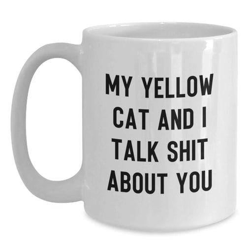 Funny Yellow Cat Mugs, Gifts from Family to Yellow Cat Lovers, Christmas Unique Presents for Men and Women - Main
