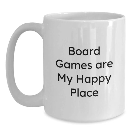 Funny Board Games Enthusiast Gifts from Friends for Birthday Morning White Coffee Mug - Main