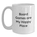 Funny Board Games Enthusiast Gifts from Friends for Birthday Morning White Coffee Mug - Main