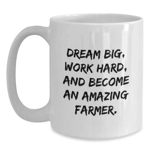 Funny Inspirational Farmer Gifts from Family for Farmer Birthday Unique Coffee Mug - White Ceramic 11oz/15oz - Main