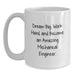 Mechanical Engineer Gifts from Family, Funny White Coffee Mug for Men, Graduation Unique Gifts, Dream Big Work Hard - Main