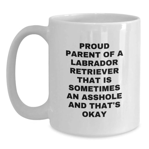 Funny Labrador Retriever Dog Mom Graduation Gifts from Friends for Proud Labrador Retriever Dog Owners, White Coffee Mug - Main