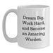 Funny Warden Quotes White Coffee Mug, Gift for Warden Friends and Family, Christmas Unique Gifts from Men, Women, and Coworkers, Inspirational Mug for Warden - Main