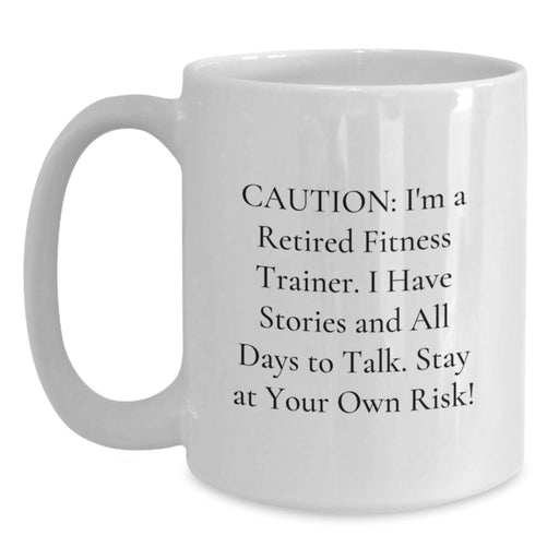 Funny Fitness Trainer White Coffee Mugs, Gifts from Friends for Fitness Trainers, Unique Graduation Unique Gifts from Men to Men Graduation - Main