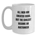 Funny Auctioneer Gifts - White Coffee Mug 'All Men Are Created Equal But The Coolest Become An Auctioneer' - Perfect Birthday Unique Gift from Friends to Men - Main