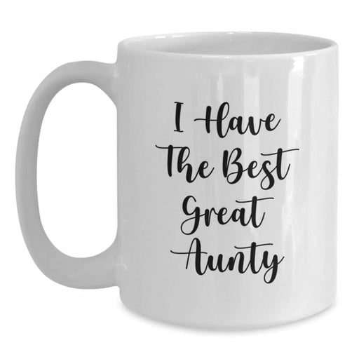 Funny Aunty Gifts from Men, Women, Friends, and Family - 'I Have The Best Great Aunty' White Coffee Mug for Christmas - Main
