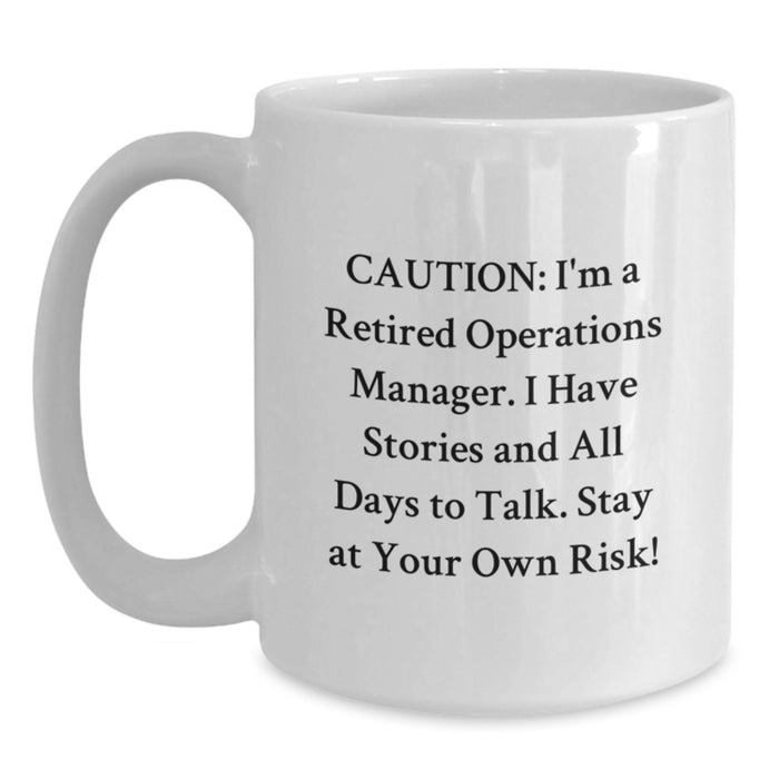 Funny Operations Manager White Coffee Mug Gifts for Men, Unique Christmas Unique Gifts from Family, Coworkers, Friends, or Women - Main