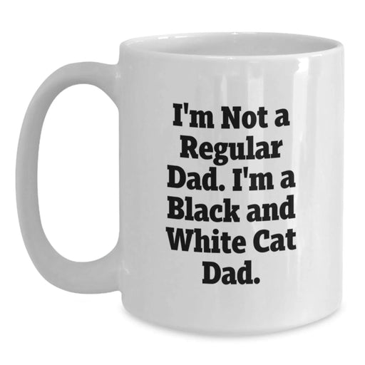 Funny Black and White Cat Dad Gifts from Men to Friends for Christmas Unique Mugs - Main
