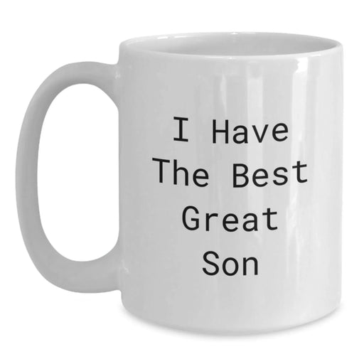 Funny Son Quote Gifts from Mom - I Have The Best Great Son White Coffee Mug, Perfect Christmas Unique Gifts for Son, Son Love Mug, Funny Son Coffee Mugs - Main
