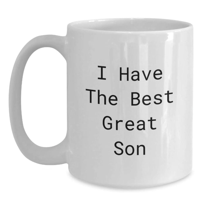 Funny Son Quote Gifts from Mom - I Have The Best Great Son White Coffee Mug, Perfect Christmas Unique Gifts for Son, Son Love Mug, Funny Son Coffee Mugs - Main