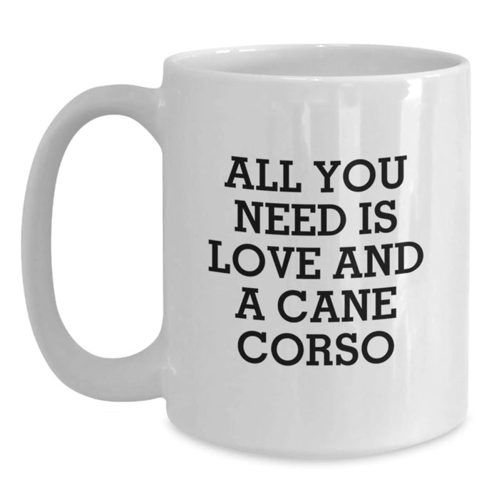 Funny Cane Corso Dog Gifts, Unique White Coffee Mug for Christmas Unique Gifts from Men to Family and Friends - Main