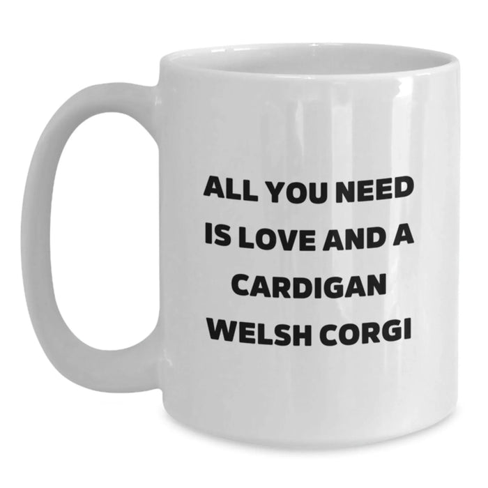 Funny Cardigan Welsh Corgi Dog White Coffee Mug Gifts from Family for Christmas Unique Presents - Main
