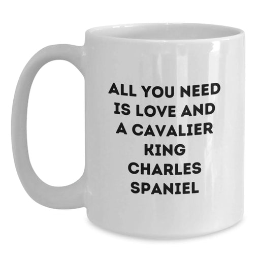 Cavalier King Charles Spaniel Dog Lover Gifts from Men to Friends on Christmas Morning White Coffee Mug - Main
