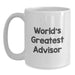 Funny Advisor Gifts from Friends - White Coffee Mug for World's Greatest Advisors, Birthday Unique Gifts, 11oz or 15oz Capacity - Main