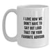 Funny Advisor Gifts from Friends, White Christmas Unique Coffee Mug, I Love How We Don't Have To Say Out Loud That I'm Your Favorite Advisor - Main