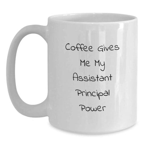 Funny Assistant Principal Humor White Coffee Mug Gifts from Friends Birthday Unique Presents for Assistant Principals - Main