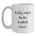 Funny Waitress Gifts from Friends, White Ceramic Coffee Mug, Perfect Inspirational Quote for Christmas Unique Presents for Waitress, 15oz Capacity - Main