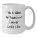 Funny Farmer Gifts from Friends - White Coffee Mug - 'This Is What An Awesome Farmer Looks Like' Birthday Unique Gifts for Farmer - Additional