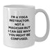 Funny Yoga Instructor Gifts for Men or Women, White Coffee Mug - 'I'm A Yoga Instructor. Not A Magician...' Christmas Unique Gifts from Friends - Additional