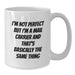 Funny Mail Carrier Gifts from Friends to Mail Carrier after Graduation, White Coffee Mug, 'I'm Not Perfect But I'm A Mail Carrier And That's Basically The Same Thing' - Additional