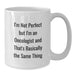 Funny Oncologist Gifts for Birthday, White Coffee Mug with I'm Not 'Perfect' But I'm An Oncologist And That's Basically The Same Thing Quote for Men, Women, Friends, Family - Additional