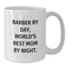 Barber By Day Funny White Coffee Mug Gifts from Mom for Barber Graduation Unique Gifts - Additional