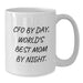 CFO Coffee Mugs Gifts from Mom By Day, Inspirational for Graduation, White 11oz or 15oz Ceramic, Funny Quote - Additional