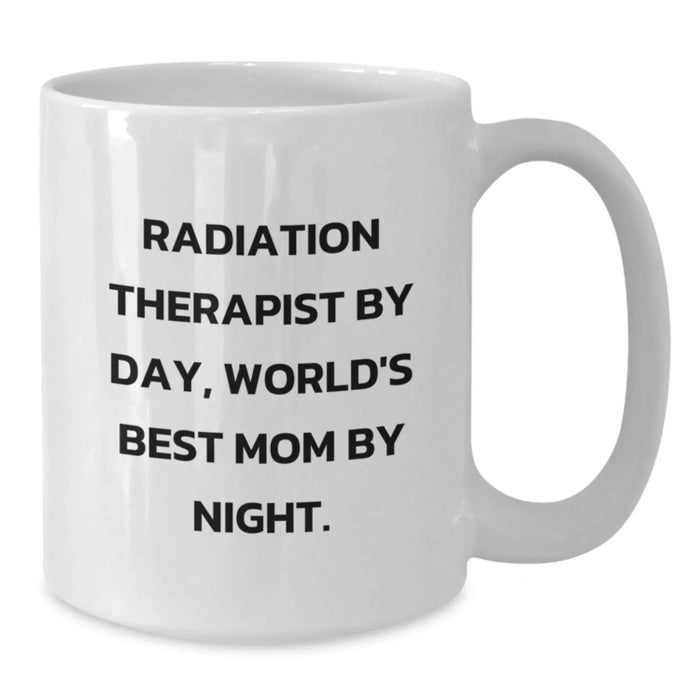 Funny Radiation Therapist Gift, World's Best Mom Mug for Christmas, White Coffee Mug - Additional