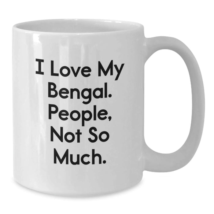 Funny Bengal Cat Gifts for Friends, Unique White Coffee Mugs for Bengal Cat Lovers, Christmas Unique Gifts from Men to Women - Additional