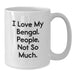 Funny Bengal Cat Gifts for Friends, Unique White Coffee Mugs for Bengal Cat Lovers, Christmas Unique Gifts from Men to Women - Additional